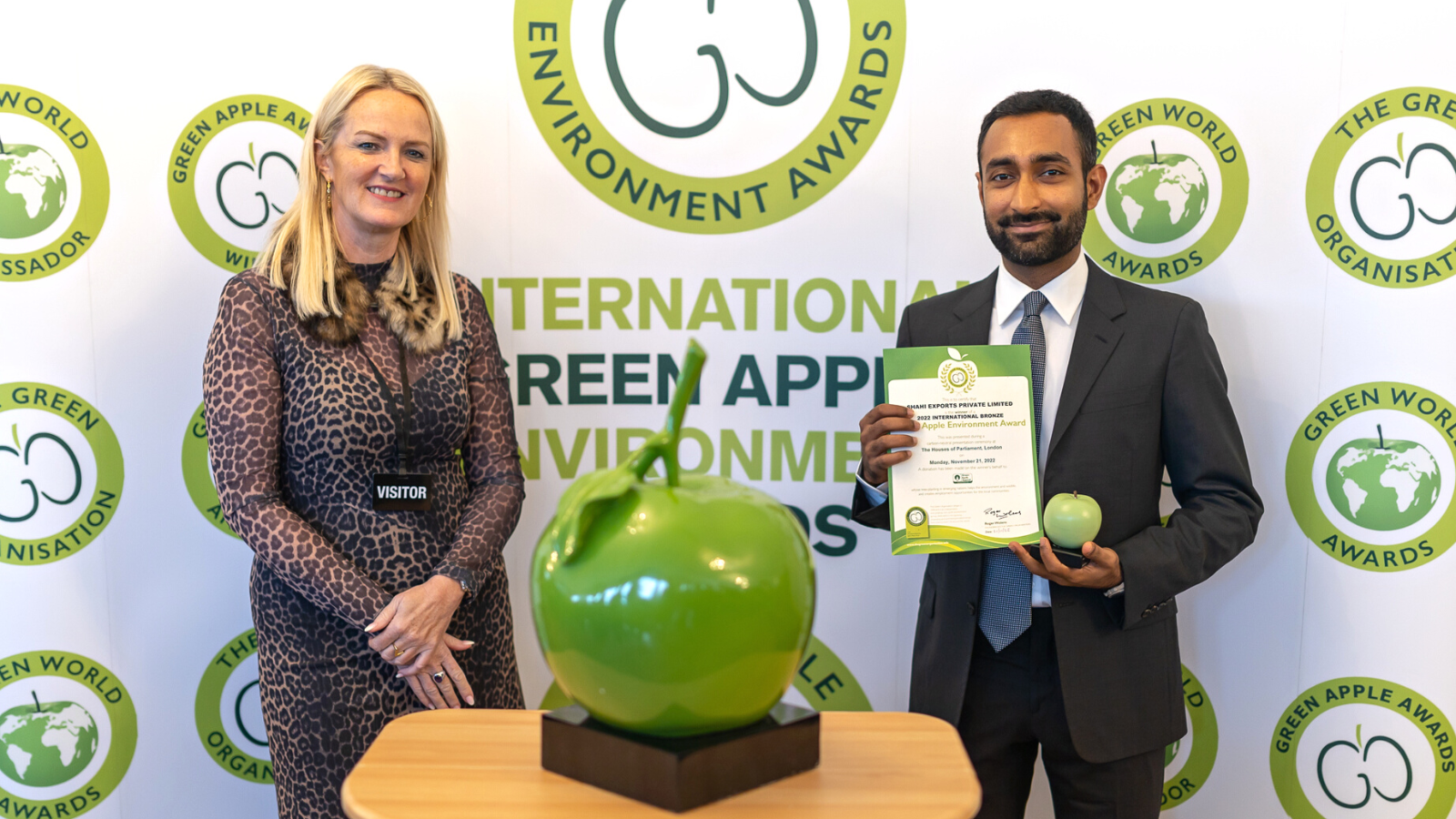 Anant Ahuja Receiving Green Apple Environment Awards